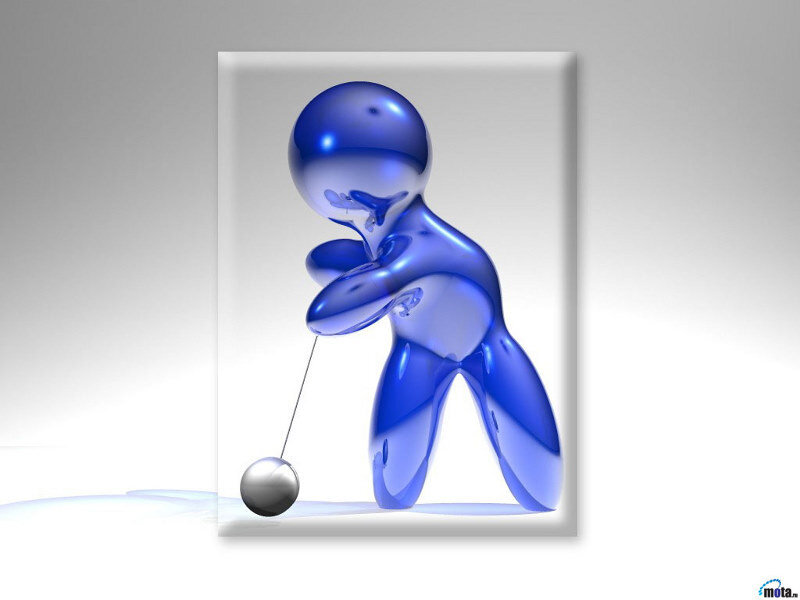 blue figure with pendulum