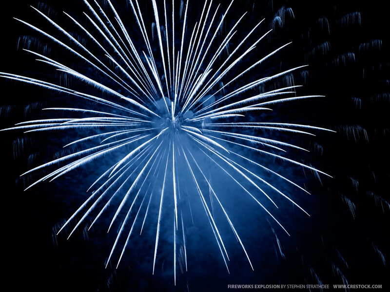Blue Firework Explosion