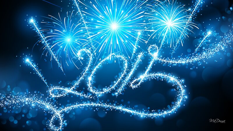 Blue Fireworks Display — Celebratory, Night
