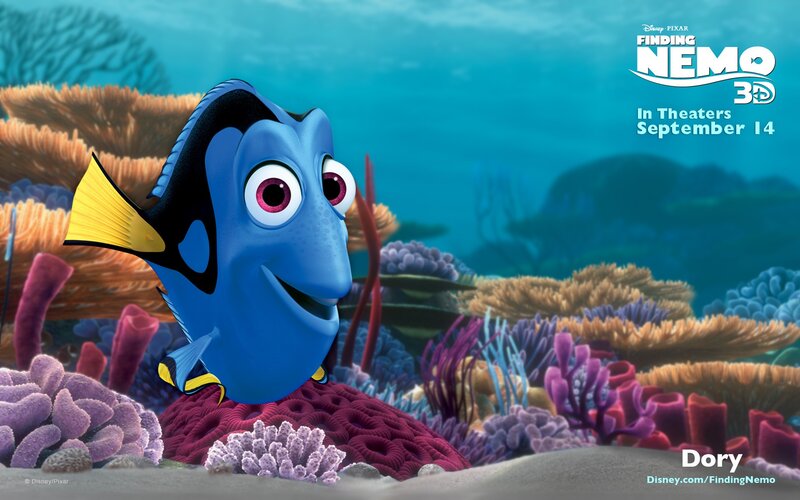 Blue Fish in Coral Reef — Calm, 3d Render