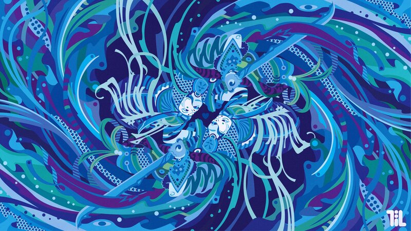 Blue Fish in Water