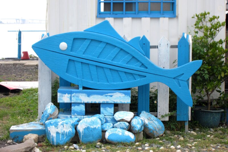 Blue Fish Sculpture