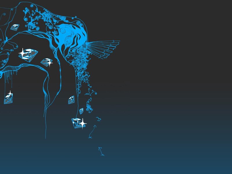 blue fish with diamonds