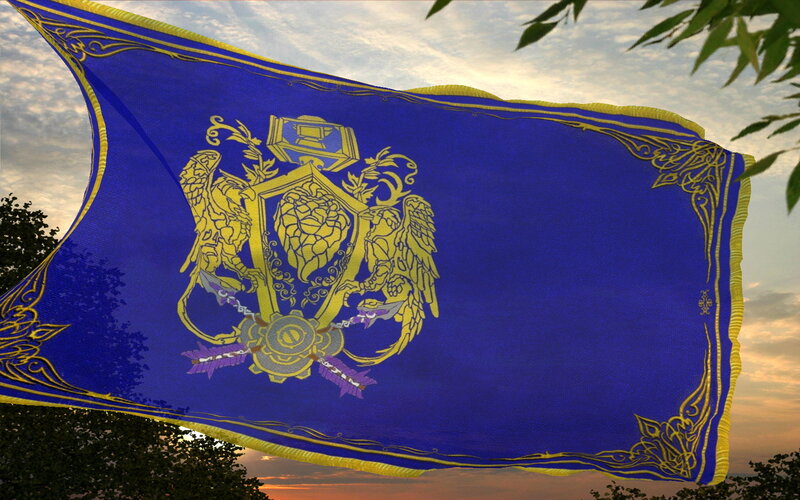 Blue Flag with Crest