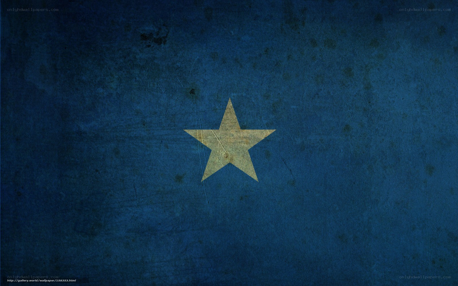 blue flag with golden star