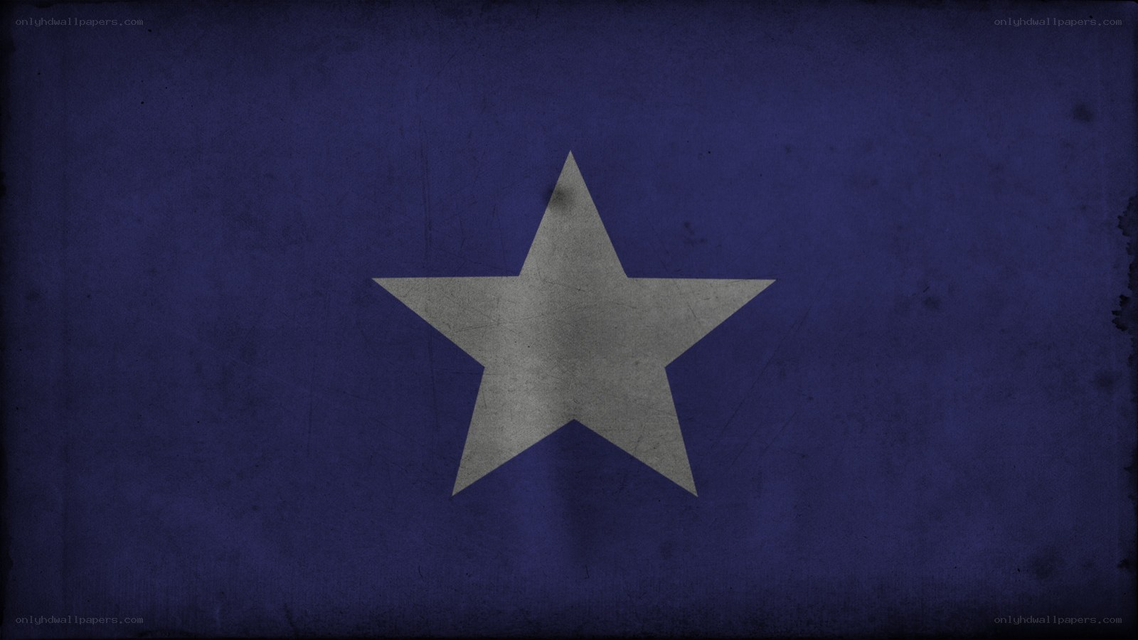 blue flag with silver star