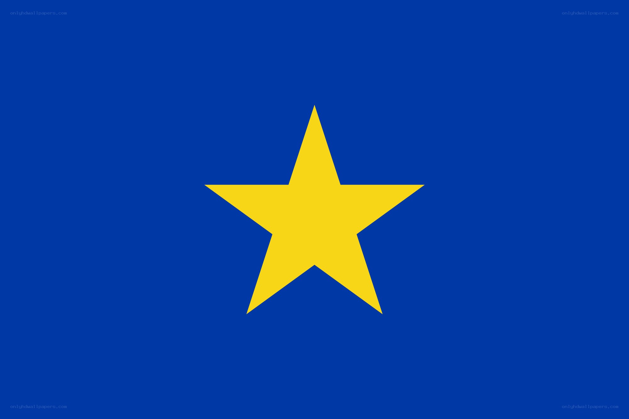 blue flag with yellow star