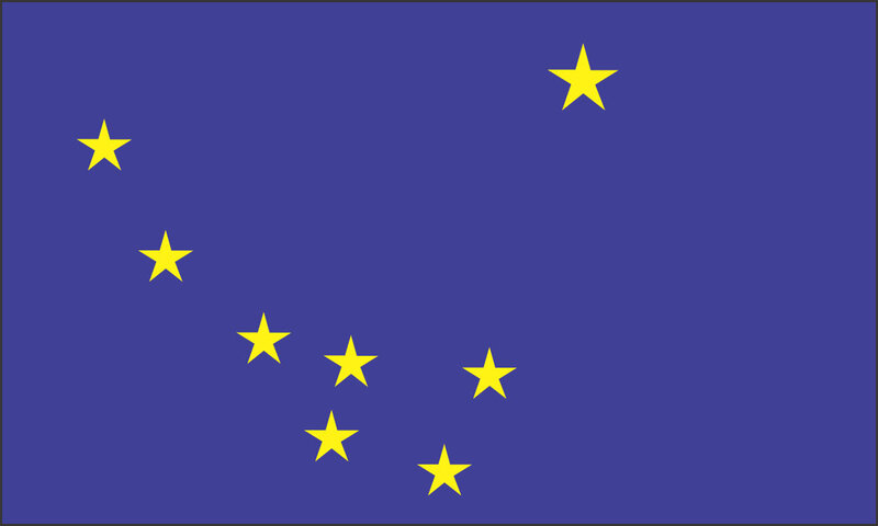 Blue Flag with Yellow Stars
