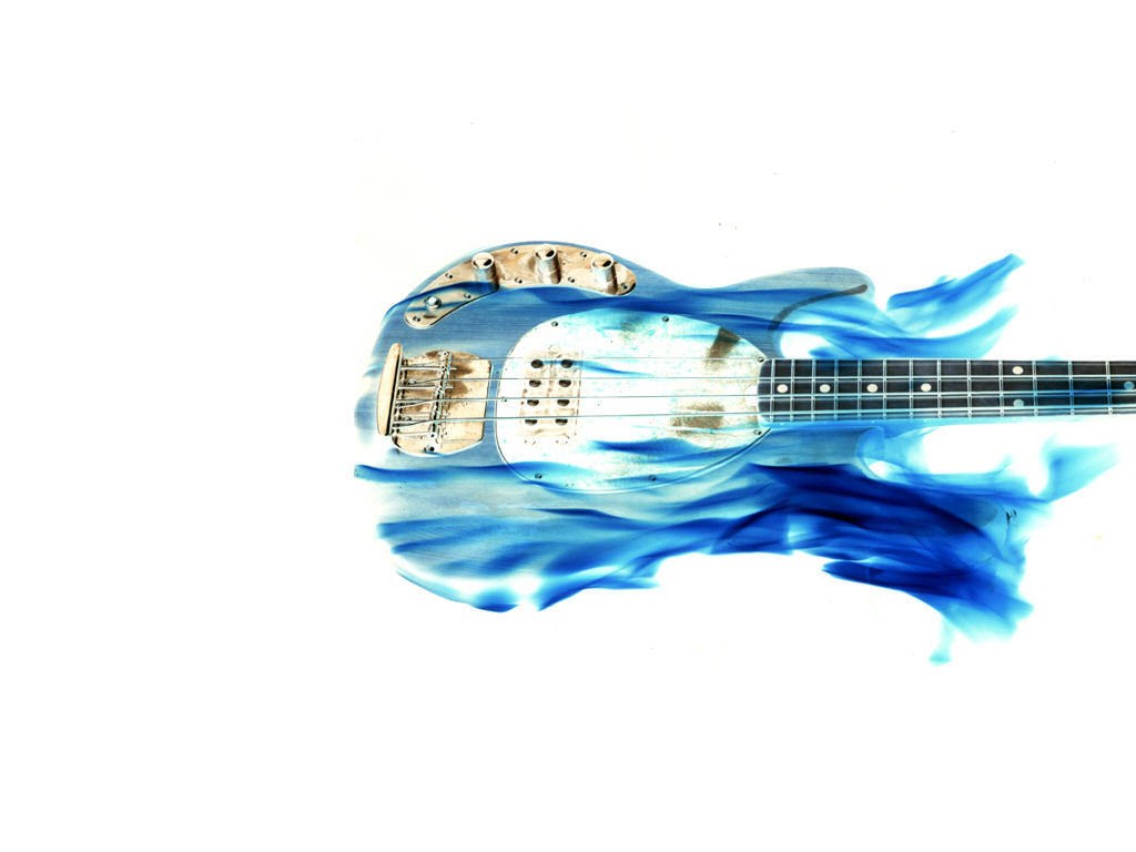 blue flame bass guitar