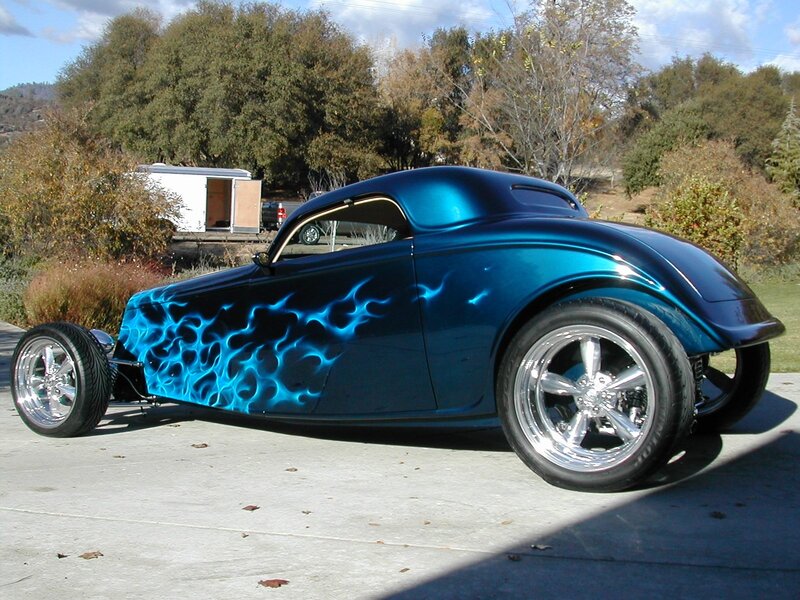Blue flame custom hot rod