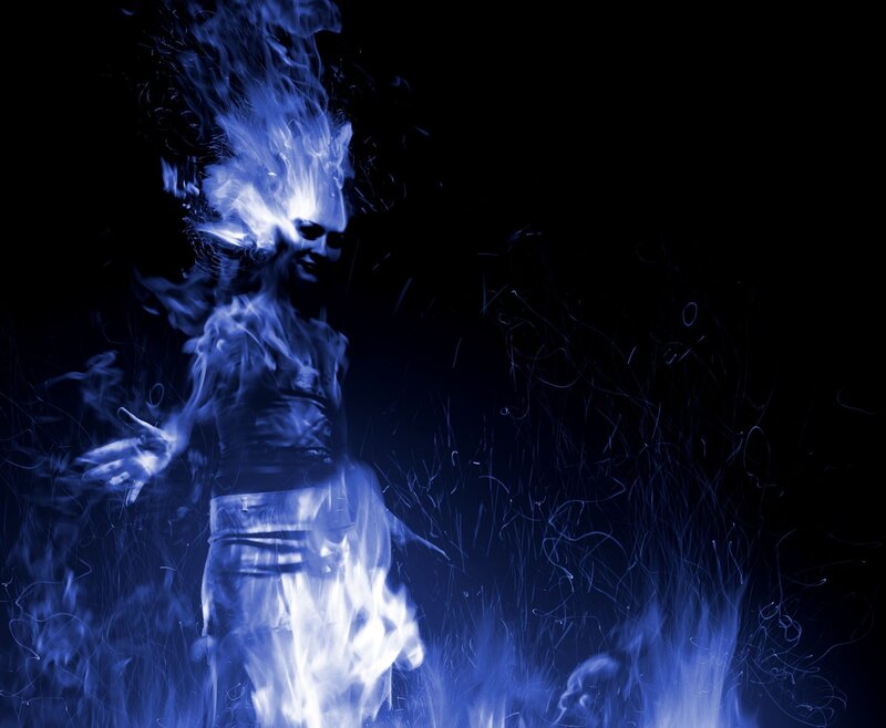 blue flame figure