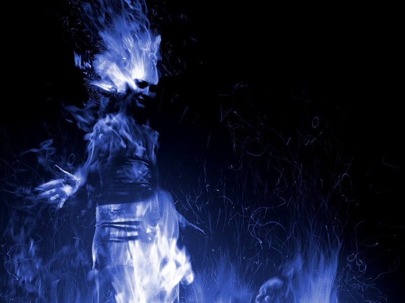 blue flame figure
