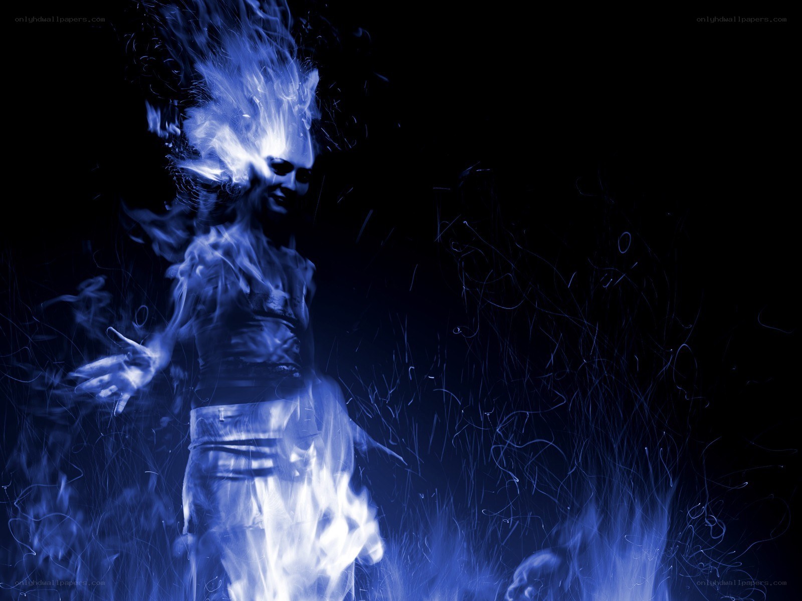 blue flame figure