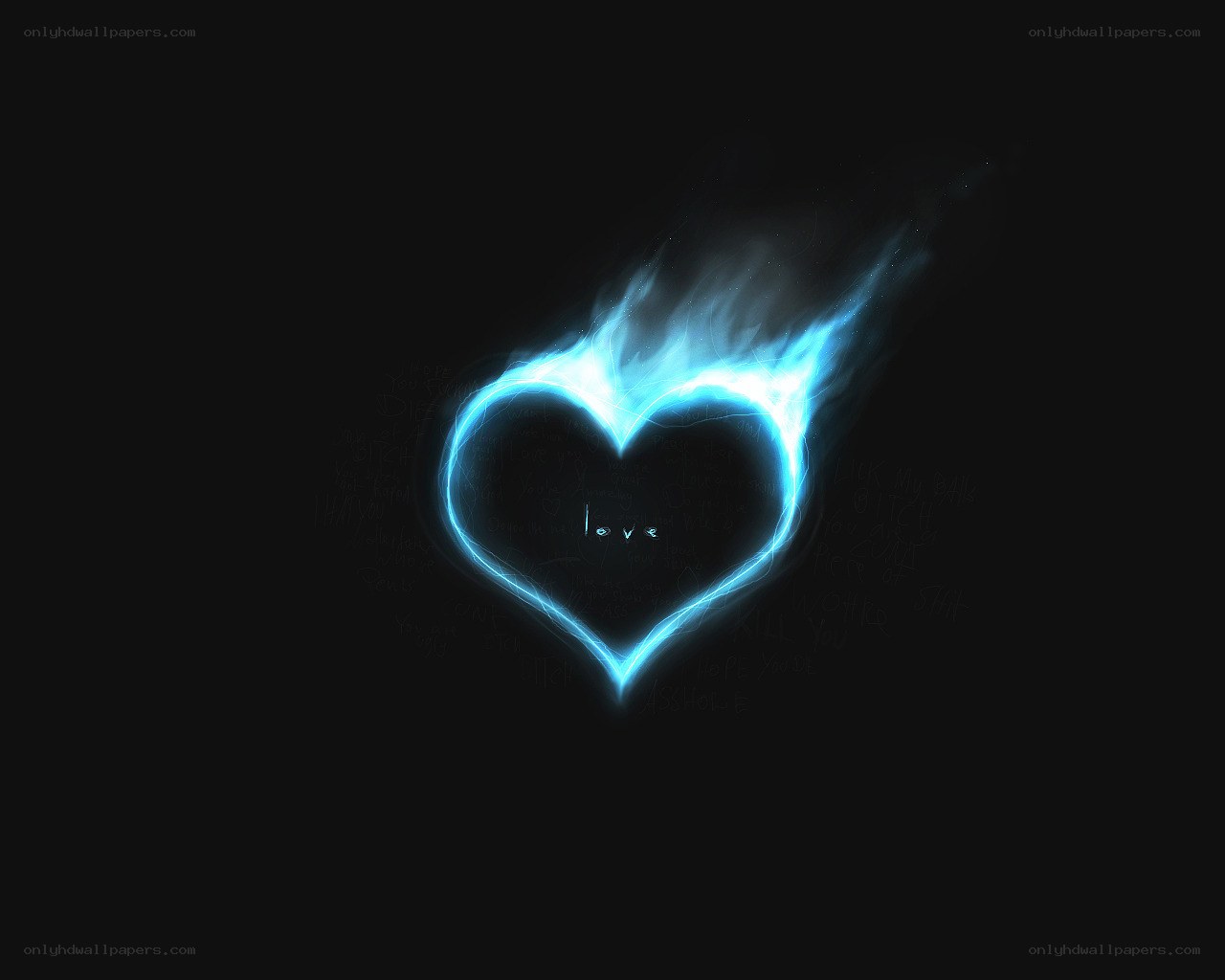 blue flame heart