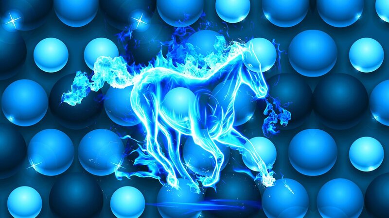 Blue Flame Horse — Energetic