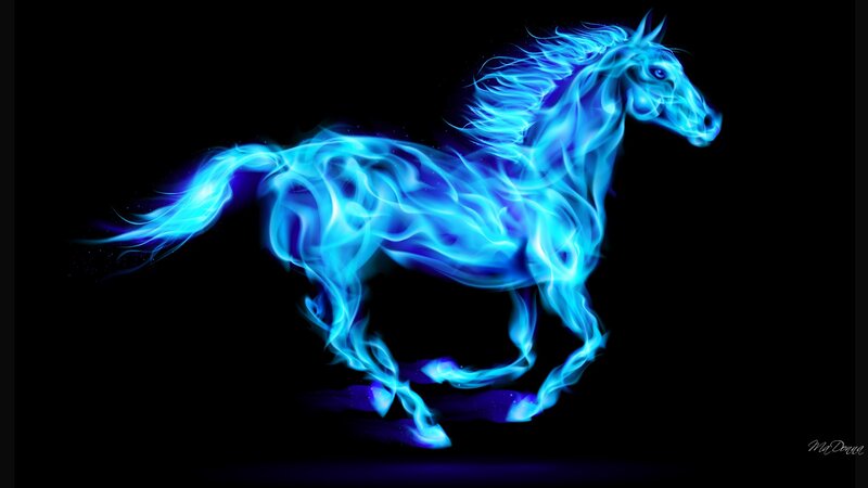 Blue Flame Horse