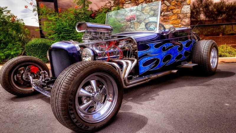 Blue Flame Hot Rod — Dramatic