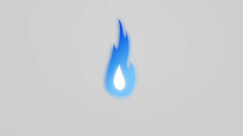 Blue Flame Icon — Neutral