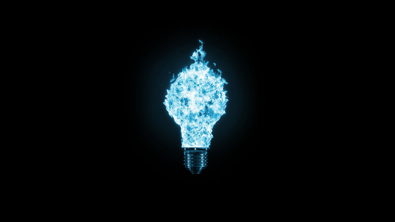 blue flame light bulb
