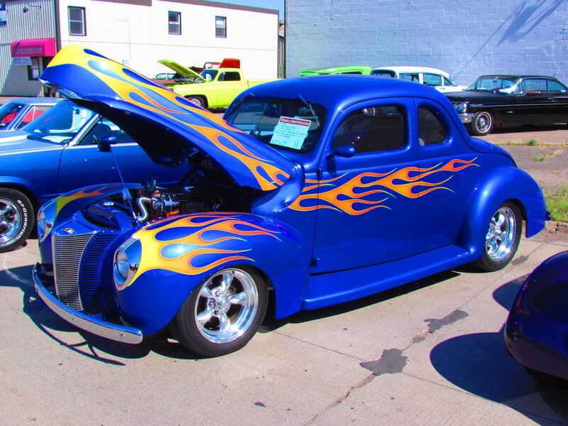 Blue Flame-painted Car — Bright