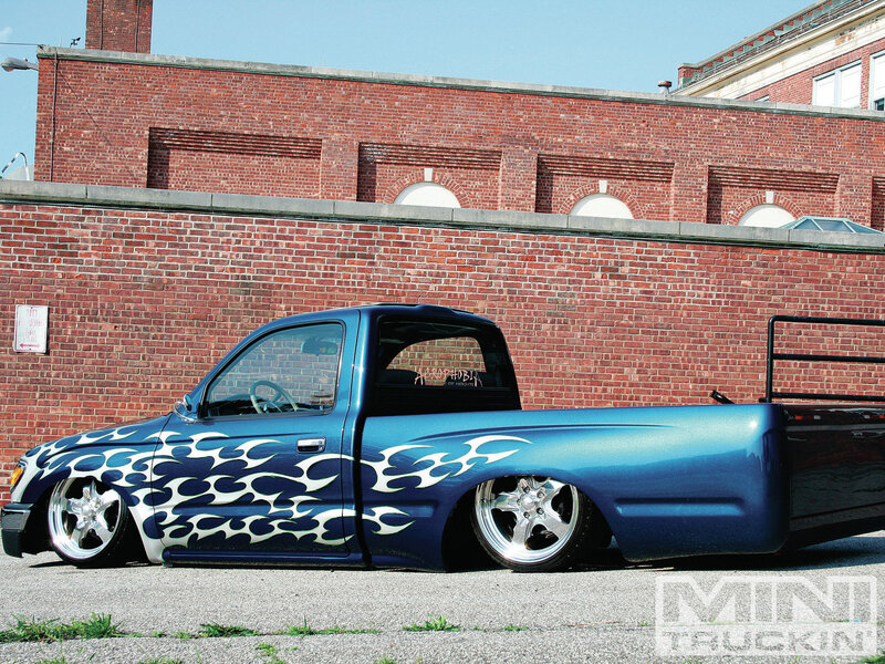 Blue Flame-painted Truck — Calm