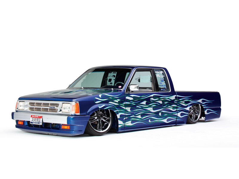 Blue Flame-painted Truck — Showcase