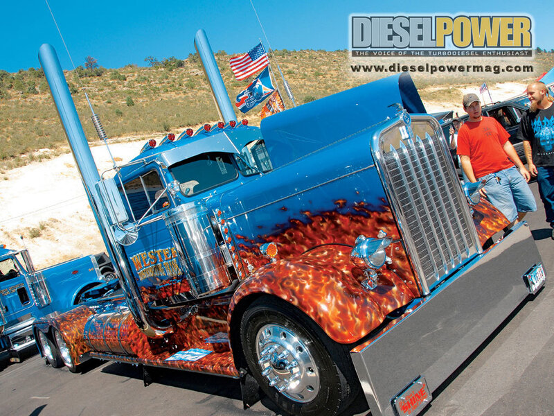 Blue Flame-painted Truck