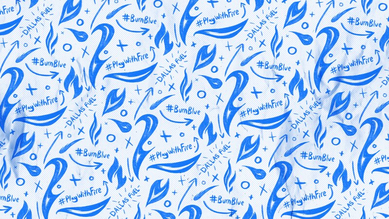 Blue Flame Pattern — Energetic