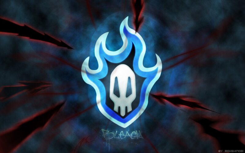 Blue Flame Skull Logo — Dramatic