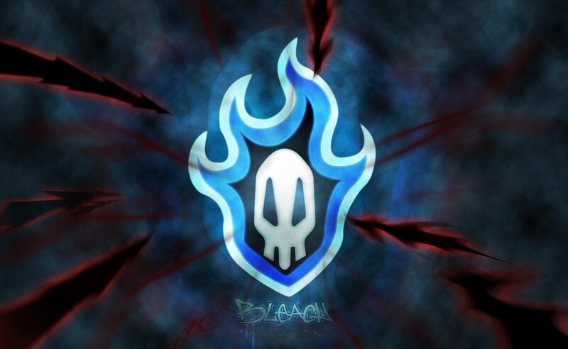 Blue Flame Skull Symbol — Dramatic