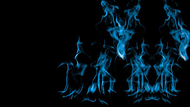 Blue Flames on Black