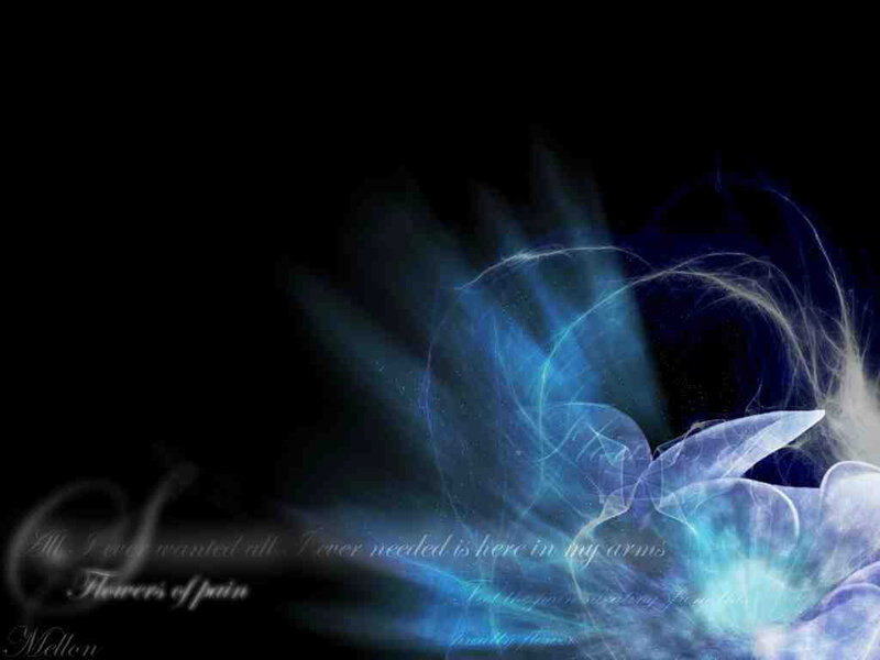 blue floral abstract art