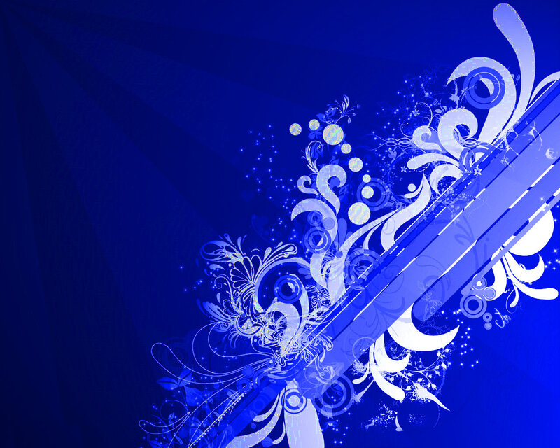 blue floral abstract background