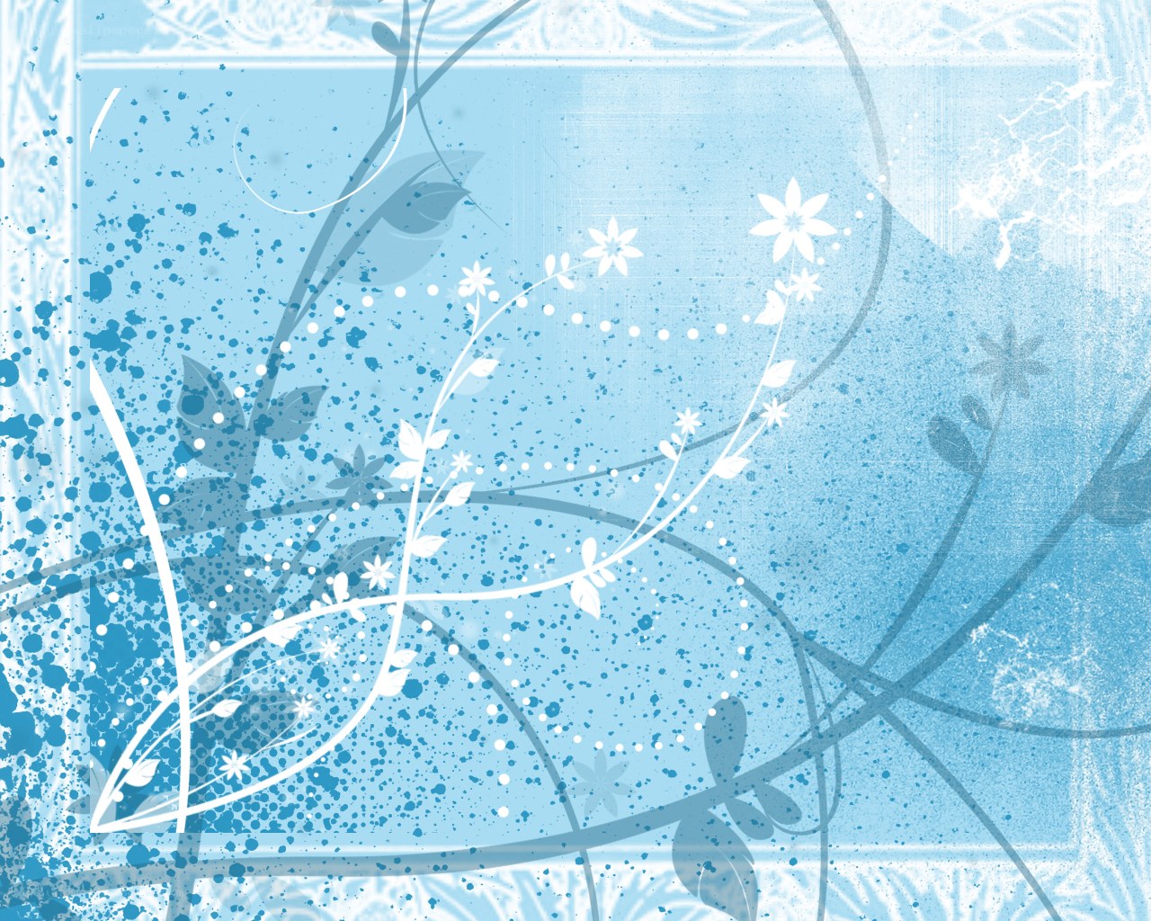 blue floral abstract background