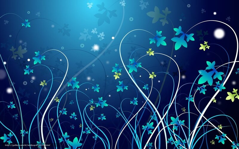 Blue floral abstract background