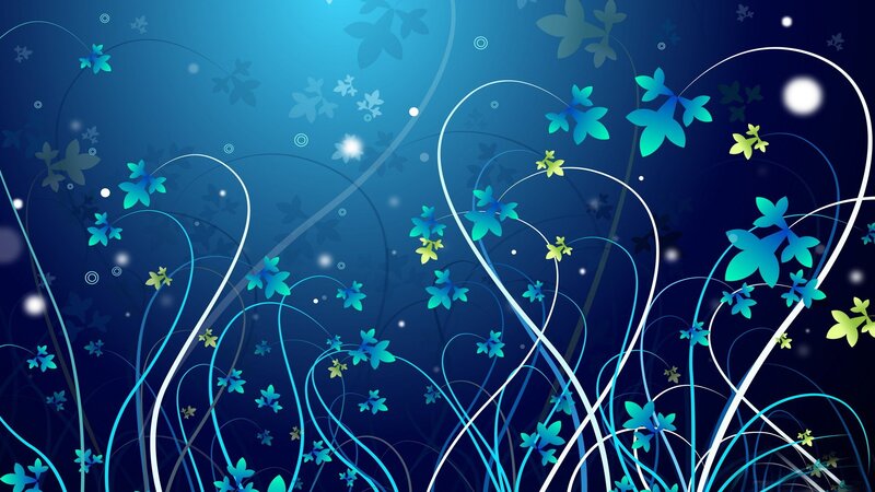 blue floral abstract background