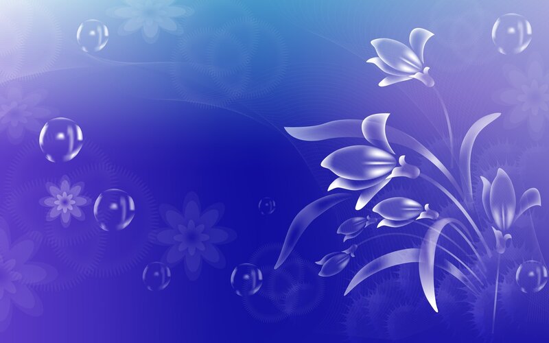blue floral abstract background