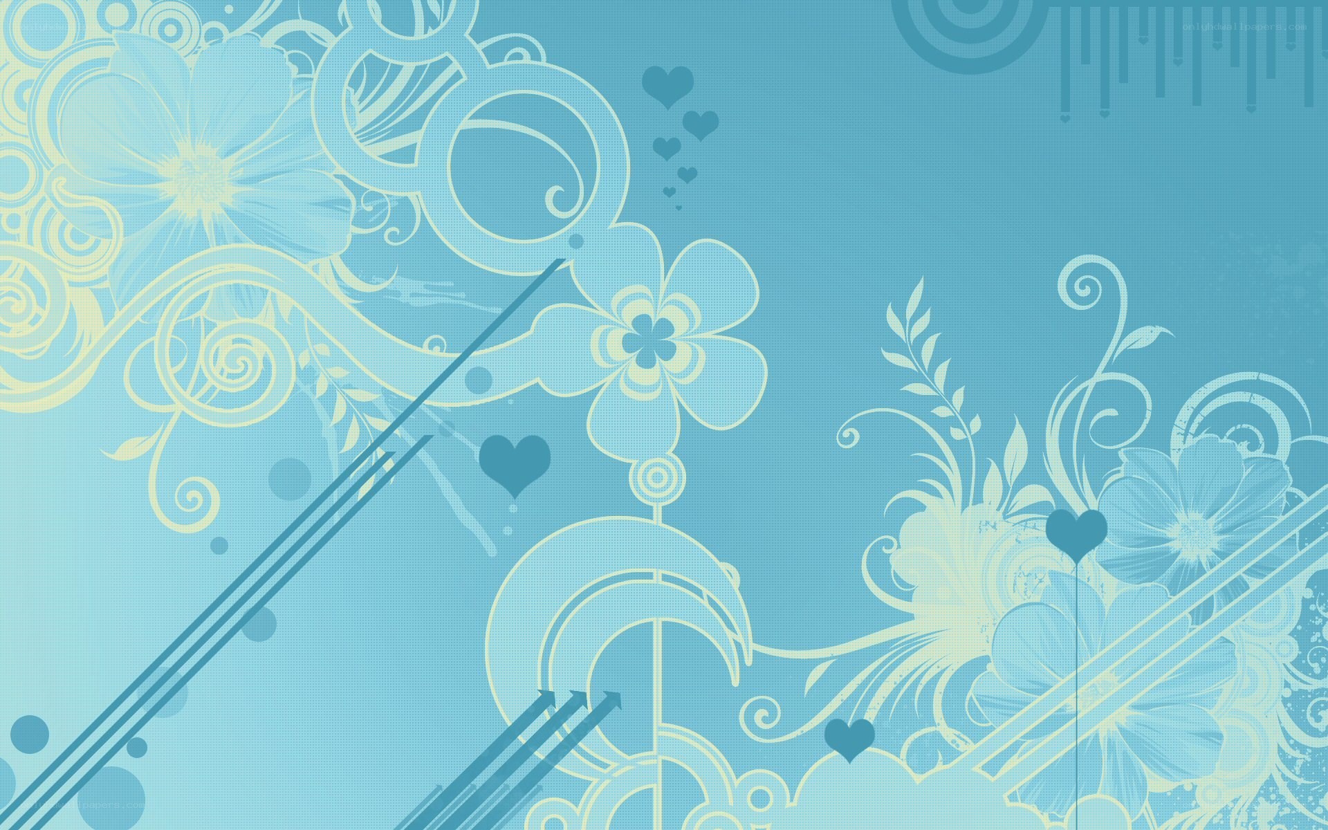 blue floral abstract background