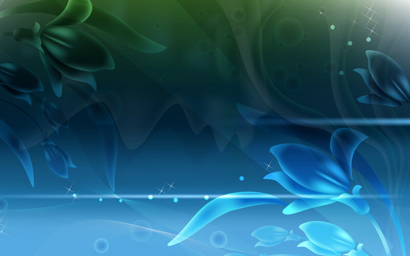blue floral abstract background