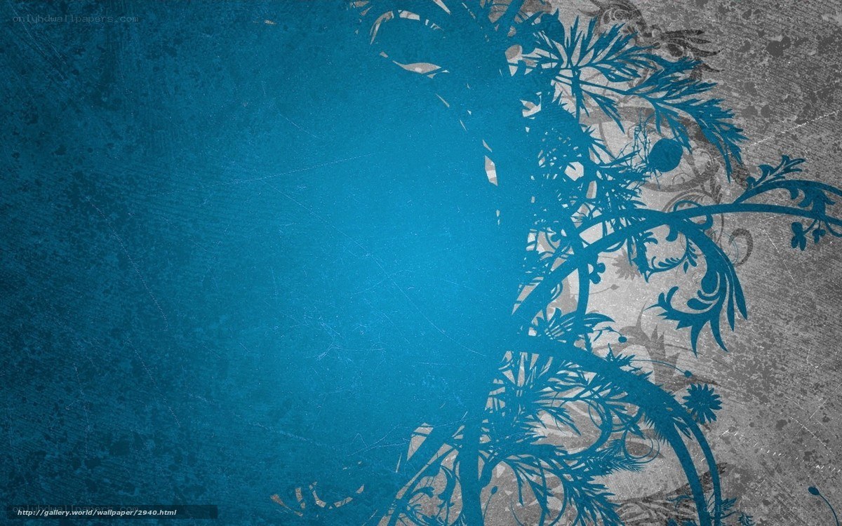blue floral abstract background