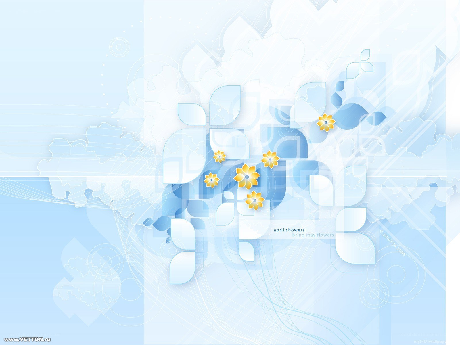 blue floral abstract design