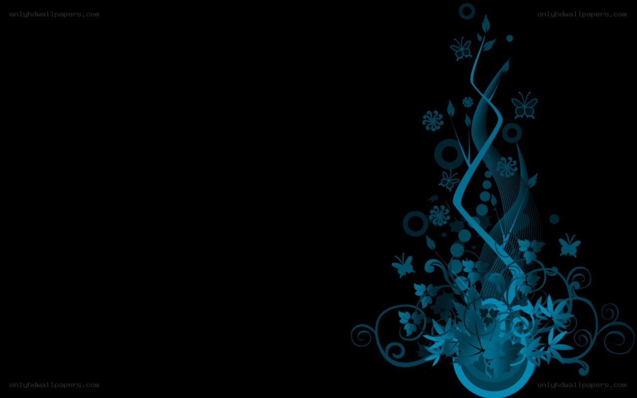blue floral abstract design