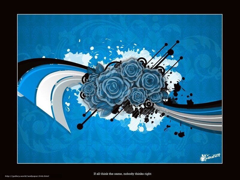 blue floral abstract design