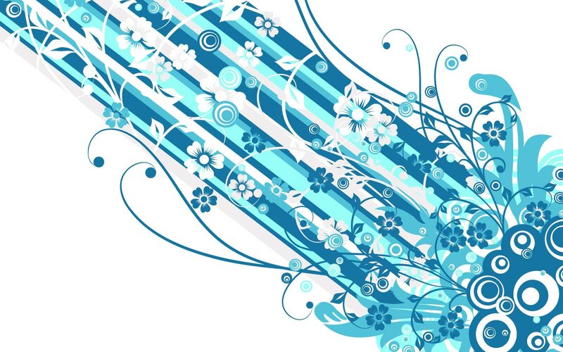 blue floral abstract design