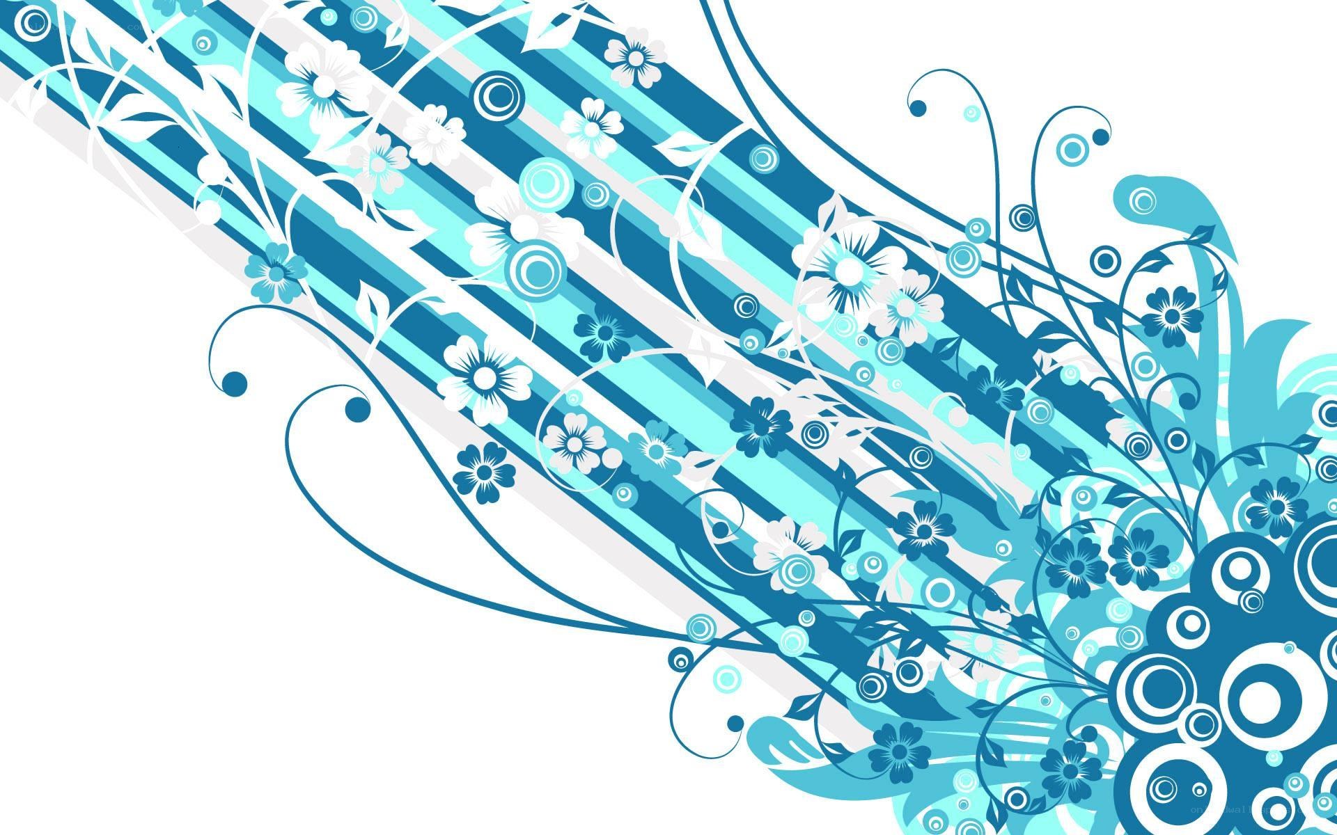 blue floral abstract design