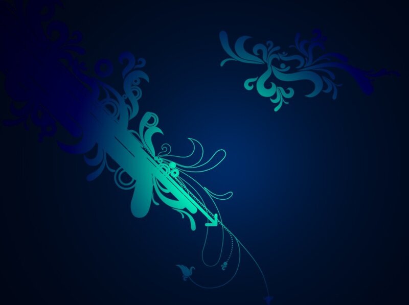 blue floral abstract design