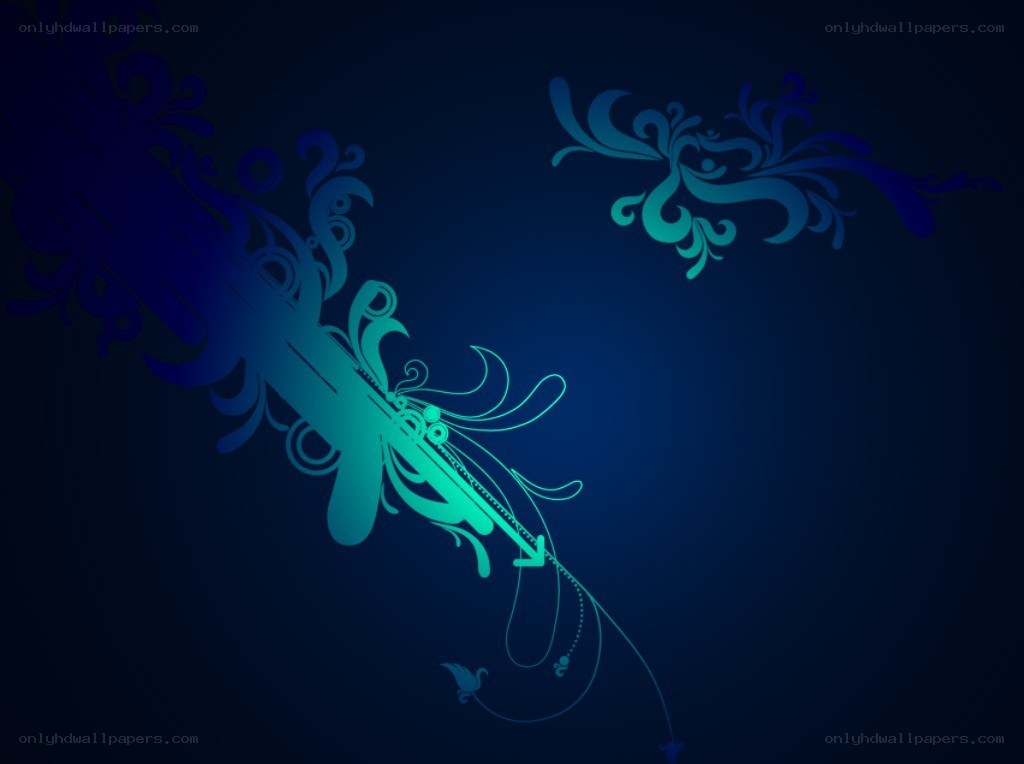 blue floral abstract design