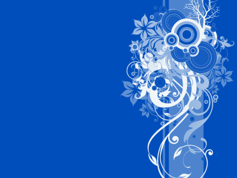 blue floral abstract design