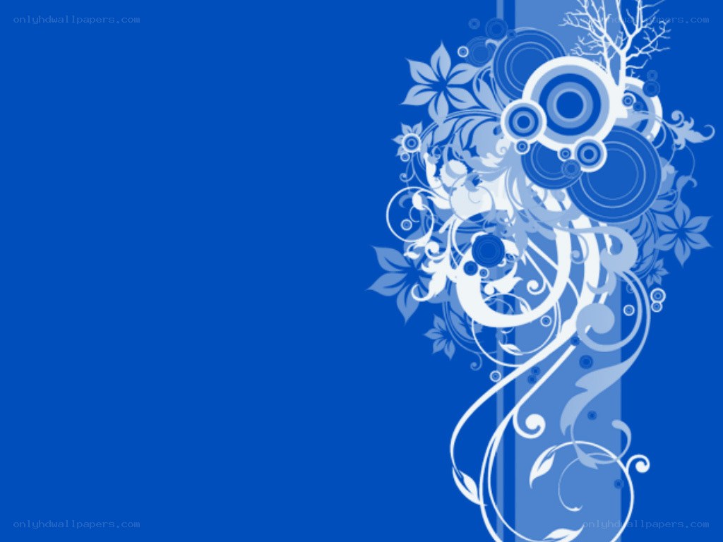 blue floral abstract design