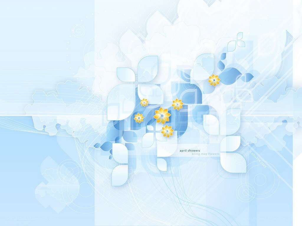 blue floral abstract design